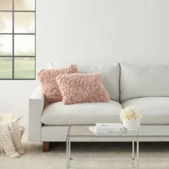 14"x20" Oversize Shag Chindi Short Cut Lumbar Throw Pillow Blush - Mina Victory -Mina Victory Shop GUEST 0c815ee5 40f5 4e06 9523 c461f57ceb04 1