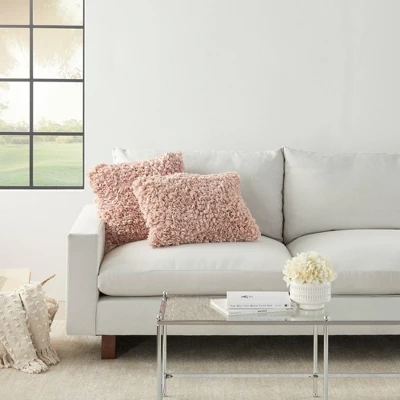 17"x17" Shag Chindi Short Cut Square Throw Pillow Blush - Mina Victory 6 17"x17" Shag Chindi Short Cut Square Throw Pillow Blush - Mina Victory - Image 4