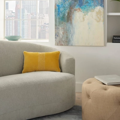 12"x20" Oversize Life Styles Hand Stitched Striped Lumbar Throw Pillow - Mina Victory 6 12"x20" Oversize Life Styles Hand Stitched Striped Lumbar Throw Pillow - Mina Victory - Image 4