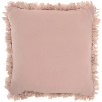 17"x17" Shag Chindi Short Cut Square Throw Pillow Blush - Mina Victory 5 17"x17" Shag Chindi Short Cut Square Throw Pillow Blush - Mina Victory - Image 3