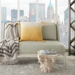 22"x22" Ombre Tassels Oversize Lumbar Throw Pillow Mustard - Mina Victory -Mina Victory Shop GUEST 140b4188 0ce4 4111 a3e5 70bb06423125