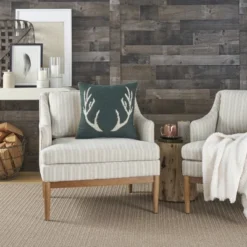 Mina Victory Life Styles Woven Antlers Indoor Throw Pillow