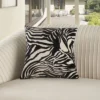 Mina Victory Sofia Jaquard Zebra Velvet 18" X 18" Black Indoor Throw Pillow -Mina Victory Shop GUEST 1a1e1507 9162 4b38 b014 f8762ac7a73a