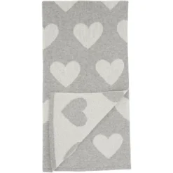 Mina Victory Plush Lines Metallic Hearts 30" X 40" Indoor Throw Blanket -Mina Victory Shop GUEST 1bf36495 115e 4f52 8feb c9befc630081
