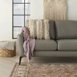 Mina Victory Life Styles Diamond Stripe Texture Throw Pillow