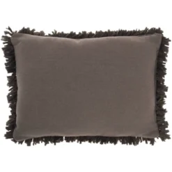 14"x20" Oversize Shag Chindi Short Cut Lumbar Throw Pillow Charcoal - Mina Victory -Mina Victory Shop GUEST 1c76b74e 235e 4273 a5ec 6794c891612f