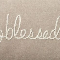 Mina Victory Life Styles Embroidrd Blessed 12" X 21" Natural Indoor Pillow Cover -Mina Victory Shop GUEST 1e5ab13f 2eff 4aa4 a163 e2a0dfe3d1be