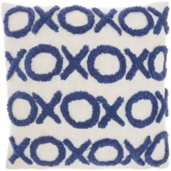 18"x18" Life Styles Tufted 'XOXO' Square Throw Pillow - Mina Victory -Mina Victory Shop GUEST 1f58105e 4bff 421b a45f f353d3d2e32c