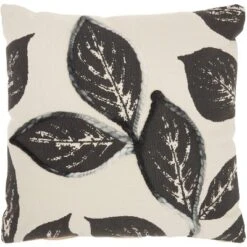 20"x20" Oversize Embroidered Leaves Square Throw Pillow - Mina Victory -Mina Victory Shop GUEST 21d6ff30 68b0 4fc6 b300 546139486683
