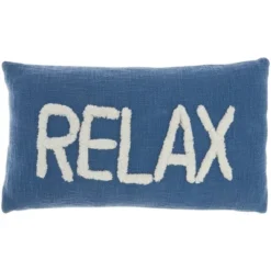 12"x21" Oversize Life Styles 'Relax' Tufted Lumbar Throw Pillow - Mina Victory -Mina Victory Shop GUEST 26c8d742 3bc9 49b4 ad77 b85189fb6db3