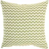 18"x18" Reversible Indoor/Outdoor Leaves And Chevron Print Square Throw Pillow - Mina Victory