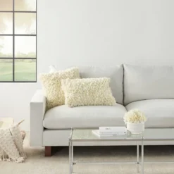 17"x17" Shag Chindi Short Cut Square Throw Pillow Ivory - Mina Victory 11 17"x17" Shag Chindi Short Cut Square Throw Pillow Ivory - Mina Victory -Mina Victory Shop GUEST 2cca5194 a180 40ec a92c d79e6ac487a9