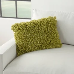 14"x20" Oversize Shag Chindi Short Cut Lumbar Throw Pillow Lime - Mina Victory -Mina Victory Shop GUEST 347d3be6 c3e5 48a9 9ff7 531e33646d70