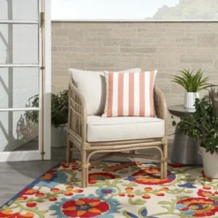 Mina Victory Multi Stripes Reversible Indoor Outdoor Throw Pillow -Mina Victory Shop GUEST 3733a454 7a6e 4c67 bf09 f10bcf528e8d