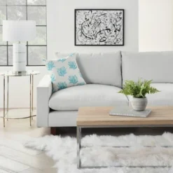 18"x18" Reversible Indoor/Outdoor Coral And Dotted Square Throw Pillow Turquoise - Mina Victory -Mina Victory Shop GUEST 3a8708c3 22c8 4841 bb9c b91fea3759a4