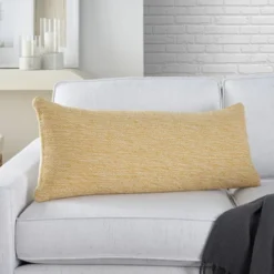 Mina Victory Life Styles Woven Cotton Solid 12" X 30" Indoor Throw Pillow -Mina Victory Shop GUEST 3c765ac2 cc88 4cb7 8e8d d56b29d2ebff