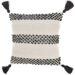18"x18" Woven Loops Striped Square Throw Pillow With Tassels - Mina Victory -Mina Victory Shop GUEST 3e557057 0b4b 47ec b3d8 b64dfdb1323f
