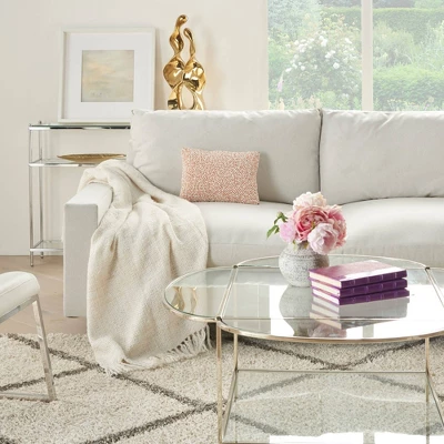 10"x14" Luminescence Fully Beaded Pearls Lumbar Throw Pillow - Mina Victory 5 10"x14" Luminescence Fully Beaded Pearls Lumbar Throw Pillow - Mina Victory - Image 3