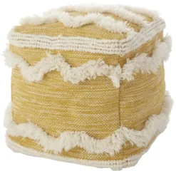Mina Victory Life Styles Woven Chevron 16" X 16" X 16" Indoor Pouf -Mina Victory Shop GUEST 400330b7 4f97 4a30 884c 1733af2de0c7