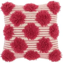 18"x18" Life Styles Tufted Pom Poms Square Throw Pillow - Mina Victory -Mina Victory Shop GUEST 44db2ea2 1984 41bf 9591 ab0a1b744a41