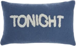 Mina Victory Life Styles Tonight Reversible Not Tonight Tufted Text 14" X 24" Indoor Throw Pillow -Mina Victory Shop GUEST 4b4b83e8 249b 4a86 8068 4004c54c15cc
