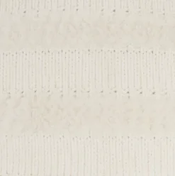 Mina Victory Faux Fur Knit Stripes 20" X 20" Ivory Indoor Throw Pillow -Mina Victory Shop GUEST 4d115e80 8d8e 4905 9c47 78e397311f1c