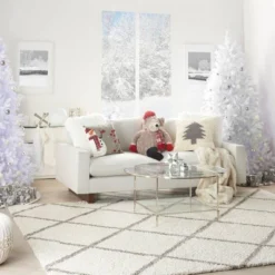 20"x20" Oversize Christmas Tree Loops Square Throw Pillow Ivory/Gray - Mina Victory -Mina Victory Shop GUEST 4f8b125f 338c 4cc2 9d7b 6b5696ef3a69