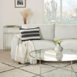 Woven Striped And Dots Indoor/Outdoor Throw Pillow - Mina Victory -Mina Victory Shop GUEST 5087701f 730d 49e5 a408 2c2263dc9a8f