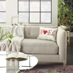 Mina Victory Holiday Embroidered Noel 12" X 16" Beige Indoor Throw Pillow -Mina Victory Shop GUEST 518e0914 8142 47ab 9dd7 bc13eb4e954a