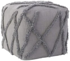 Mina Victory Life Styles Tufted Abstract Diamond 16X16X16 Indoor Pouf -Mina Victory Shop GUEST 6244ef05 a96b 4990 be0a 4c627b284684