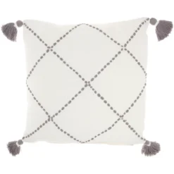 20"x20" Oversize Life Styles Braided Lattice Square Throw Pillow With Tassels - Mina Victory -Mina Victory Shop GUEST 6734a335 6d55 402a bcdd c8a4b1b41eb7