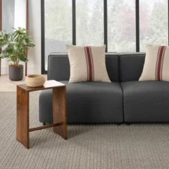 20"x20" Oversize Life Styles Woven Cotton Linen Striped Indoor Square Throw Pillow Maroon - Mina Victory -Mina Victory Shop GUEST 6b1363c5 1ab9 452c 88bb 20b867aaa857