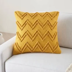 18"x18" Life Styles Chevron Loops Square Throw Pillow Yellow - Mina Victory 8 18"x18" Life Styles Chevron Loops Square Throw Pillow Yellow - Mina Victory -Mina Victory Shop GUEST 71d32e9d cdcc 4b6c 9d5c 4bfd666a98af