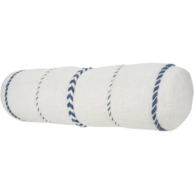 6"x20" Oversize Life Styles Braided Striped Cylinder Throw Pillow - Mina Victory 5 6"x20" Oversize Life Styles Braided Striped Cylinder Throw Pillow - Mina Victory - Image 3