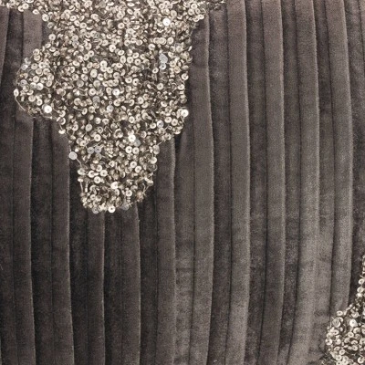 Sofia Beaded Pleated Velvet Throw Pillow - Mina Victory 8 Sofia Beaded Pleated Velvet Throw Pillow - Mina Victory - Image 6