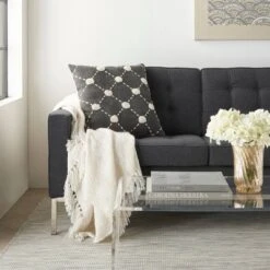 20"x20" Oversize Diamond Embroidered Dots Square Throw Pillow - Mina Victory -Mina Victory Shop GUEST 76f23263 b589 428e 93cd 32ba43c14bc3