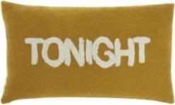 Mina Victory Life Styles Tonight Reversible Not Tonight Tufted Text 14" X 24" Indoor Throw Pillow -Mina Victory Shop GUEST 7d41f5d9 b8d4 433d 888c 7dbb7a01eb75