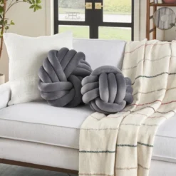 Mina Victory Sofia Infinite Knot Ball 13" X 13" Round Indoor Throw Pillow -Mina Victory Shop GUEST 8098cf9a 17b2 4a41 bedb 32bcabad6580