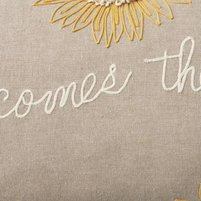 Mina Victory Life Styles Here Comes The Sun 12" X 24" Natural Indoor Pillow Cover 5 Mina Victory Life Styles Here Comes The Sun 12" X 24" Natural Indoor Pillow Cover - Image 3