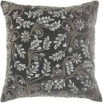 Mina Victory Luminescence Beaded Flowers Indoor Throw Pillow 8 Mina Victory Luminescence Beaded Flowers Indoor Throw Pillow - Image 6