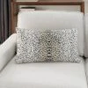 12"x21" Raised Print Leopard Outdoor Lumbar Throw Pillow White/Black - Mina Victory -Mina Victory Shop GUEST 87005af8 a80d 4159 ae14 fe13830631ce