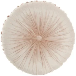 Sofia Pin Tuck Velvet Round Floor Cushion - Mina Victory -Mina Victory Shop GUEST 87bdff81 77a2 4085 868d 7fbcdf9745b3