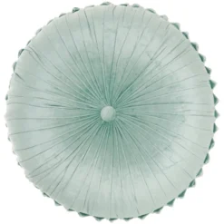 Sofia Pin Tuck Velvet Round Floor Cushion - Mina Victory -Mina Victory Shop GUEST 8b64698b 0353 4b3d 93b1 99989ee5fd64