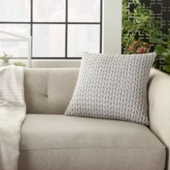 Life Styles Quilted Chevron Throw Pillow - Nourison