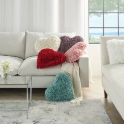 Shag Frame Heart Throw Pillow Pink - Mina Victory -Mina Victory Shop GUEST 8f7f19c8 f8b3 4775 8a3b 58e12e181ce7