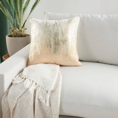 18"x18" Sofia Ombre Met Sequins Square Throw Pillow - Mina Victory 4 18"x18" Sofia Ombre Met Sequins Square Throw Pillow - Mina Victory - Image 2