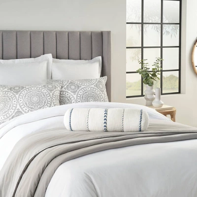 6"x20" Oversize Life Styles Braided Striped Cylinder Throw Pillow - Mina Victory 4 6"x20" Oversize Life Styles Braided Striped Cylinder Throw Pillow - Mina Victory - Image 2