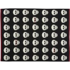 Mina Victory Halloween Skull 50" X 60" Black/White Throw Blanket -Mina Victory Shop GUEST 9b553f1a 2d88 4ee3 ae0b 65d3154286ca