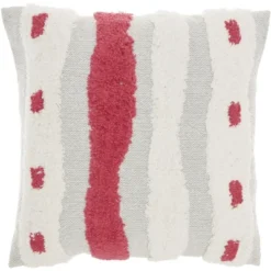 Mina Victory Life Styles Tufted Woven Waves 18"x18" Indoor Throw Pillow -Mina Victory Shop GUEST 9cbdbfc5 2cc3 47ec b150 fbcf8cd42115