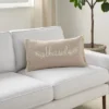 Mina Victory Life Styles Embroidrd Blessed 12" X 21" Natural Indoor Pillow Cover -Mina Victory Shop GUEST 9d11064a f39f 4384 b715 b2a13b10570a